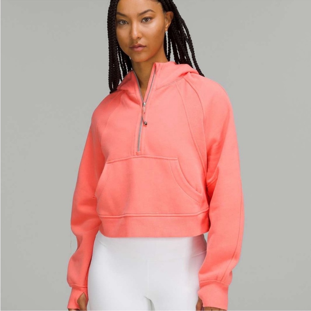 Lululemon Scuba Oversized Half-Zip Hoodie Raspberry Cream
